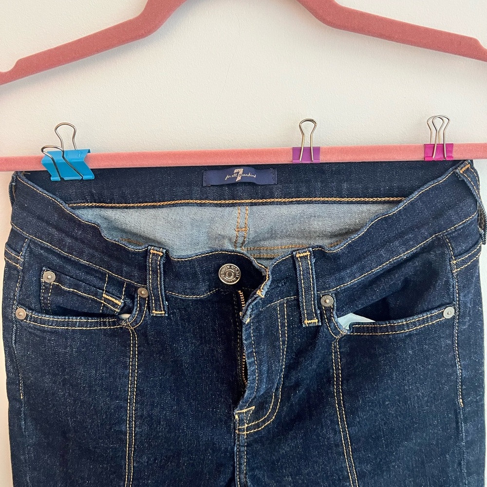 7 For All Mankind Dark Indigo Skinny Jeans